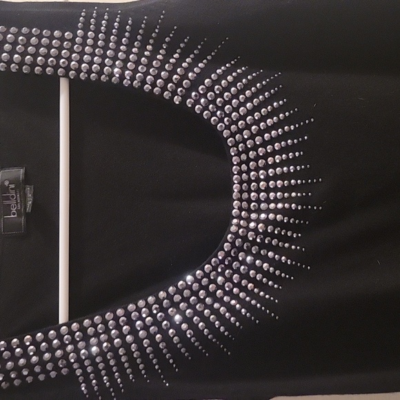 Black Embellished Sleeveless Top SM - Picture 4 of 4